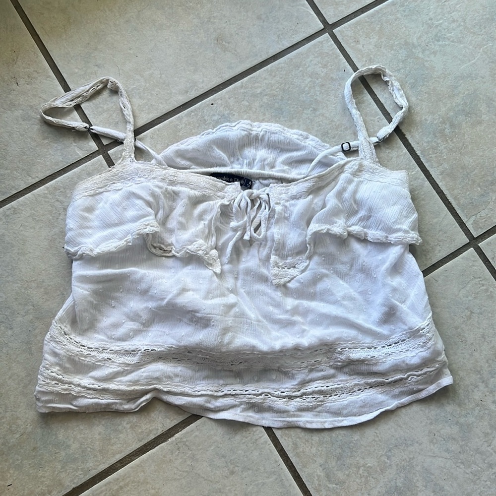 Abercrombie & Fitch white tank size medium